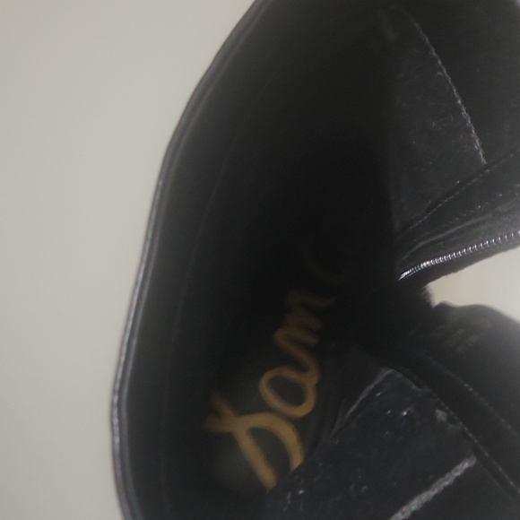 Sam Edelman Hilary Black Leather 3/4 Pointed Toe Boots 9M - Picture 10 of 15